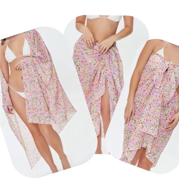 Curious designs Indonesian Batik Sarong Wrap Shawl. Tropical butterflies. - Picture 11 of 12